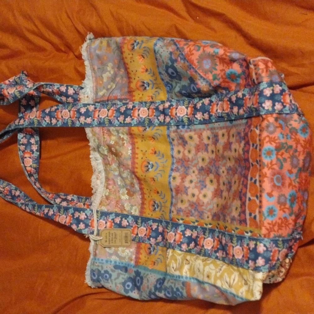 NWT Natural Life patchwork tote bag hippy